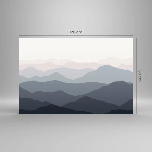 Obraz na skle - Vlny hor - 120x80 cm
