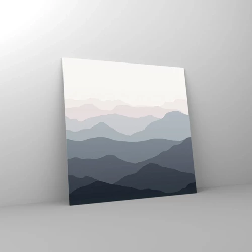 Obraz na skle - Vlny hor - 40x40 cm