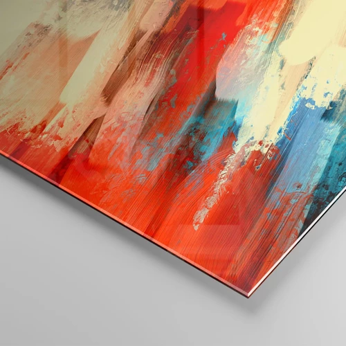 Obraz na skle - Vodopád barev - 120x50 cm