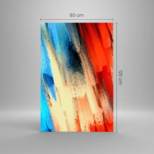 Obraz na skle - Vodopád barev - 80x120 cm