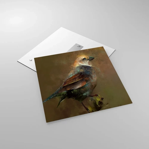 Obraz na skle - Vrabček, maličký ptáček - 60x60 cm