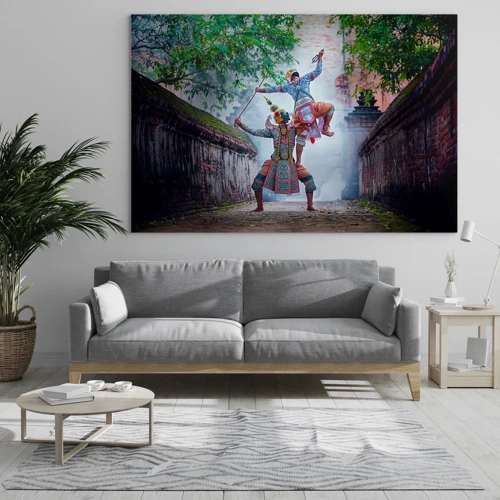 Obraz na skle - Vražedně krásný tanec - 70x50 cm
