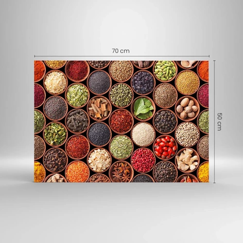 Obraz na skle - Všechny chutě světa - 70x50 cm
