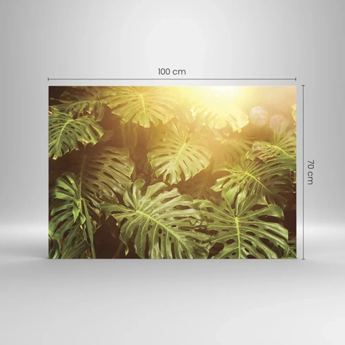 Obraz na skle - Vstoupit do zeleně… - 100x70 cm