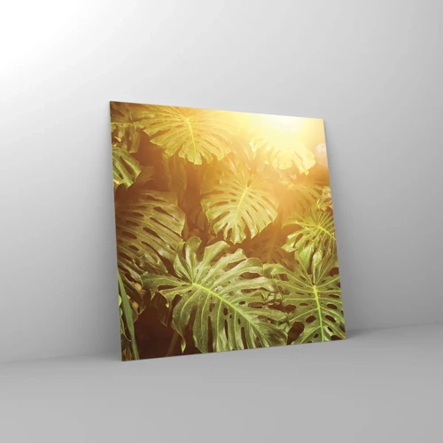 Obraz na skle - Vstoupit do zeleně… - 30x30 cm