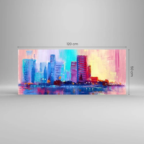 Obraz na skle - Vykoupané v barvách - 120x50 cm
