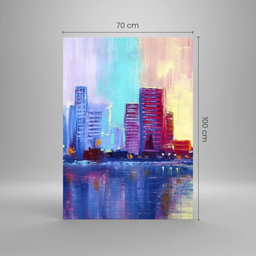 Obraz na skle - Vykoupané v barvách - 70x100 cm