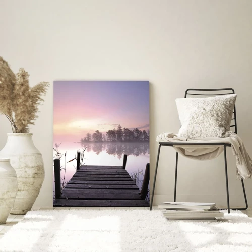 Obraz na skle - Z liliové mlhy… - 50x70 cm