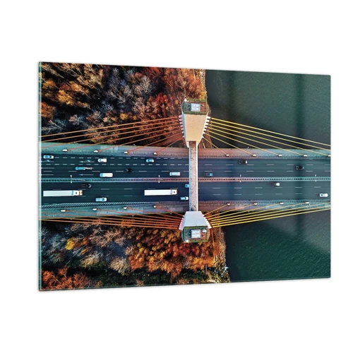 Obraz na skle - Za vodami, za lesy - 120x80 cm
