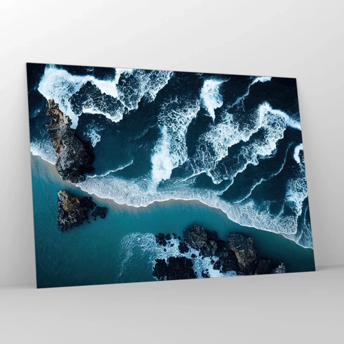 Obraz na skle - Zahalené do vln - 100x70 cm