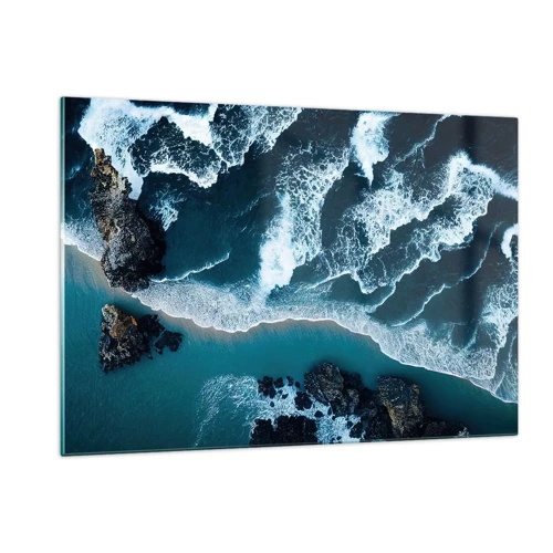Obraz na skle - Zahalené do vln - 120x80 cm