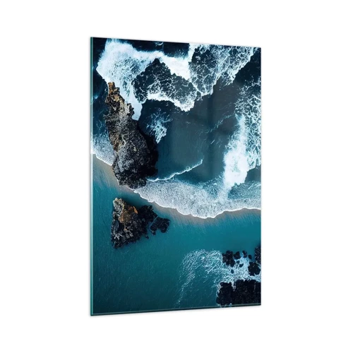 Obraz na skle - Zahalené do vln - 80x120 cm