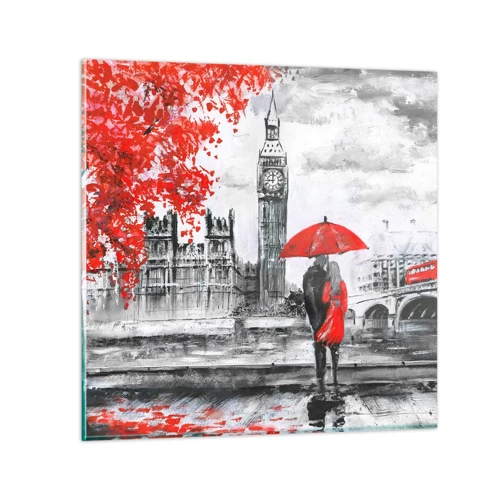 Obraz na skle - Zamilování do Londýna - 60x60 cm