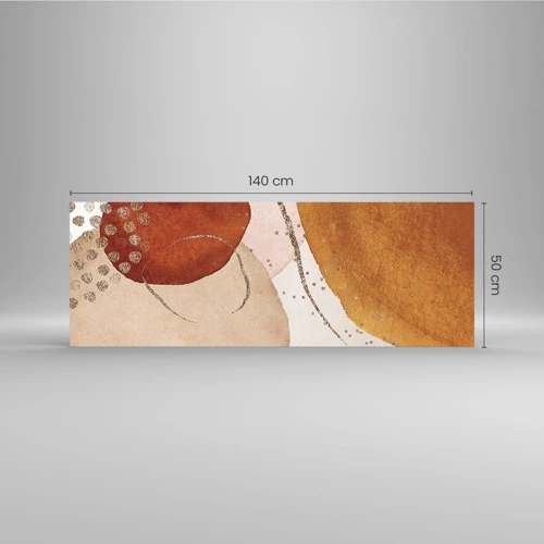 Obraz na skle - Zaoblení a pohyb - 140x50 cm