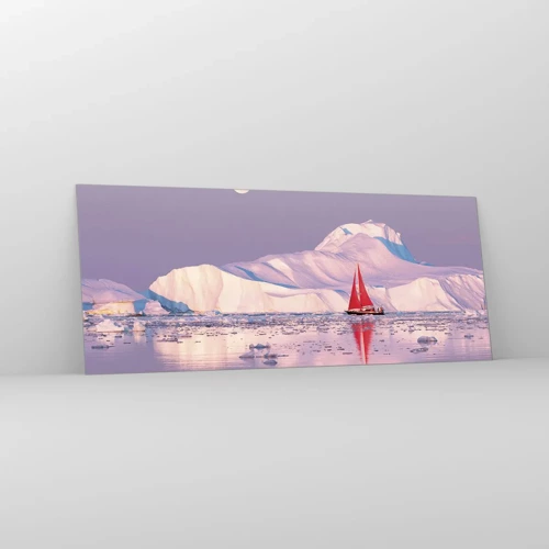 Obraz na skle - Žár plachty, chlad ledu - 100x40 cm