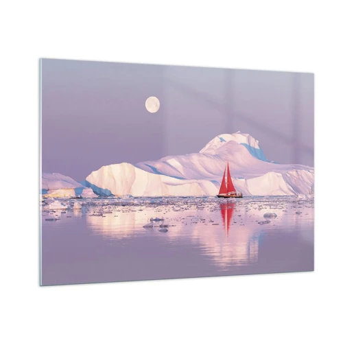 Obraz na skle - Žár plachty, chlad ledu - 100x70 cm