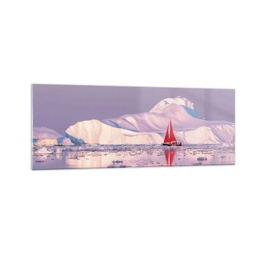 Obraz na skle - Žár plachty, chlad ledu - 140x50 cm