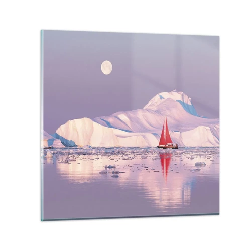 Obraz na skle - Žár plachty, chlad ledu - 40x40 cm