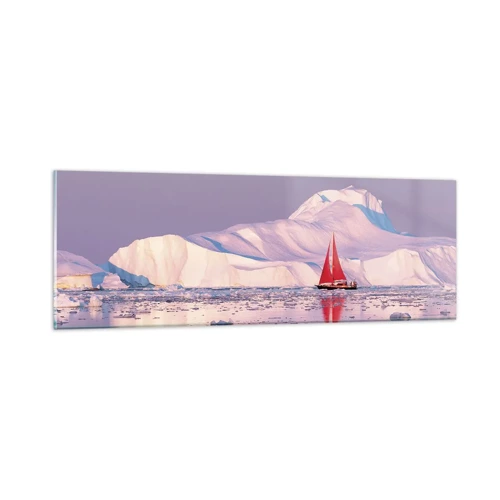 Obraz na skle - Žár plachty, chlad ledu - 90x30 cm