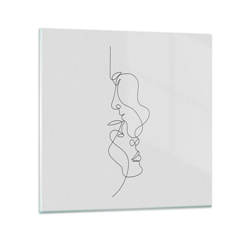 Obraz na skle - Žár vášnivých tužeb - 30x30 cm