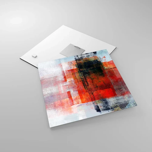 Obraz na skle - Zářící kompozice - 30x30 cm