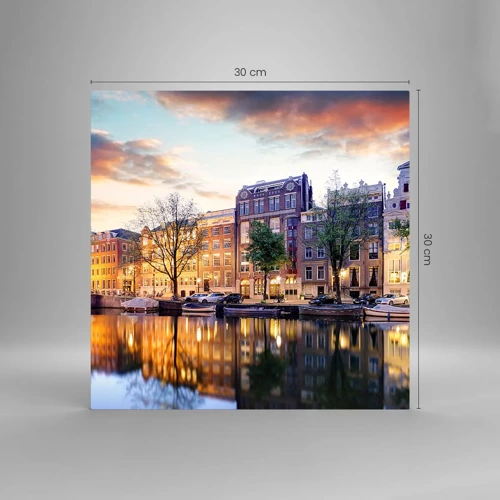 Obraz na skle - Zdrženlivá a vyrovnaná nizozemská krása - 30x30 cm