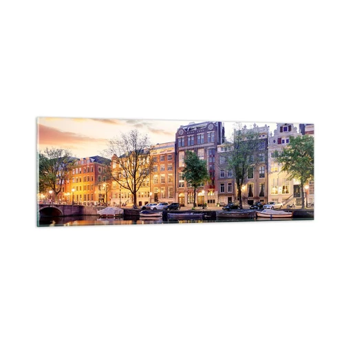 Obraz na skle - Zdrženlivá a vyrovnaná nizozemská krása - 90x30 cm