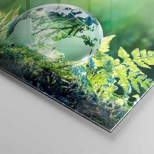 Obraz na skle - Zelená planeta - 120x80 cm