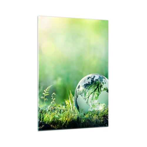 Obraz na skle - Zelená planeta - 70x100 cm