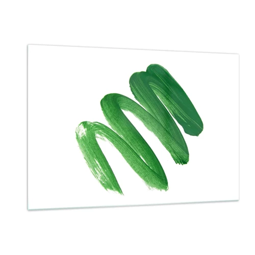 Obraz na skle - Zelený žert - 120x80 cm