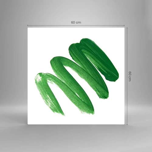 Obraz na skle - Zelený žert - 60x60 cm