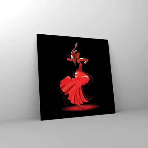 Obraz na skle - Žhavá duše flamenco - 60x60 cm