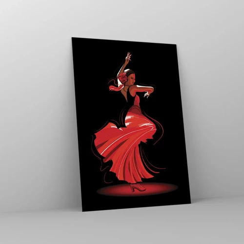 Obraz na skle - Žhavá duše flamenco - 70x100 cm