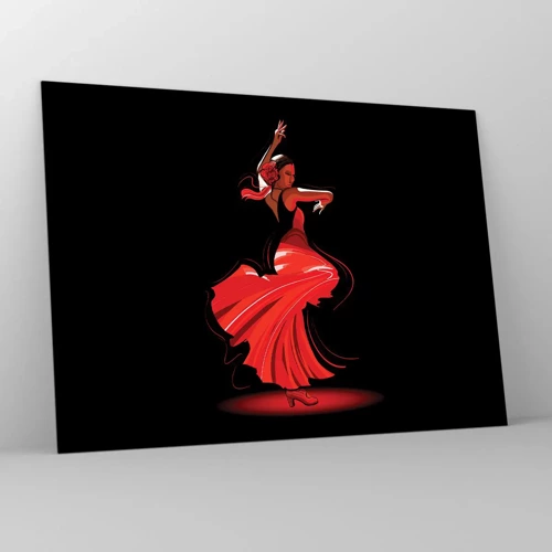 Obraz na skle - Žhavá duše flamenco - 70x50 cm