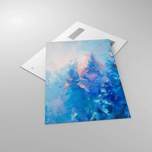 Obraz na skle - Zimní abstrakce - 70x100 cm
