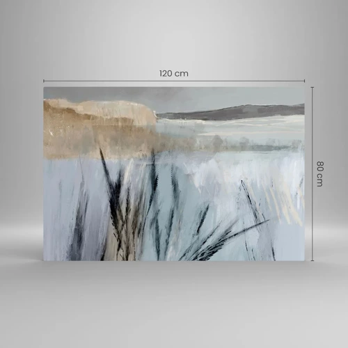 Obraz na skle - Zimní pole - 120x80 cm