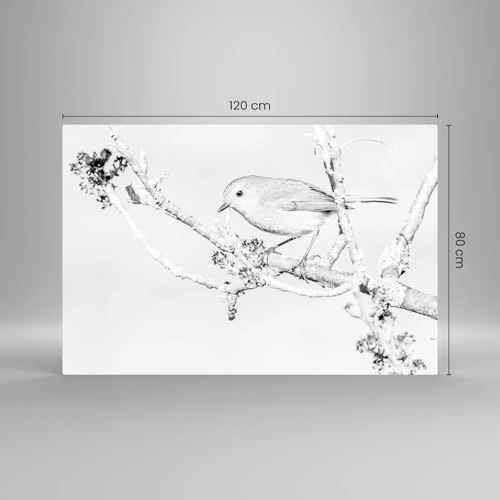 Obraz na skle - Zimní ráno - 120x80 cm