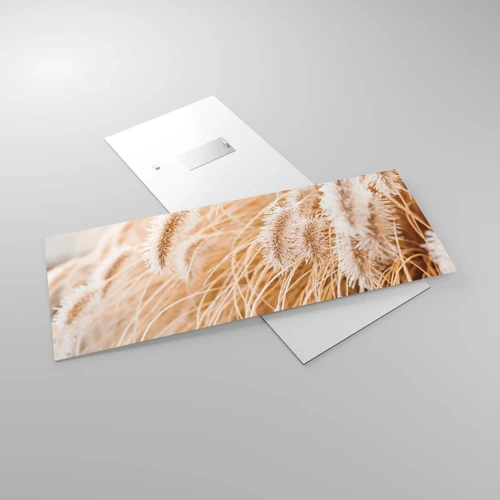 Obraz na skle - Zlaté šustění travin - 100x40 cm