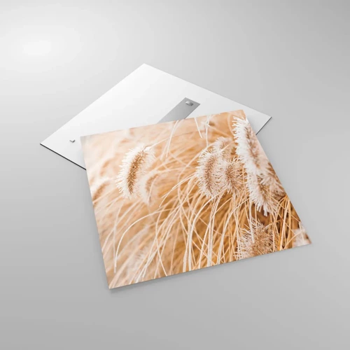 Obraz na skle - Zlaté šustění travin - 70x70 cm