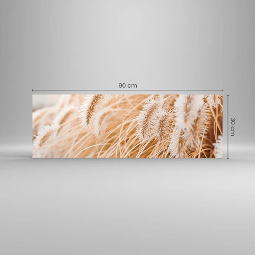 Obraz na skle - Zlaté šustění travin - 90x30 cm