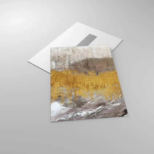 Obraz na skle - Zlatistý závan - 50x70 cm