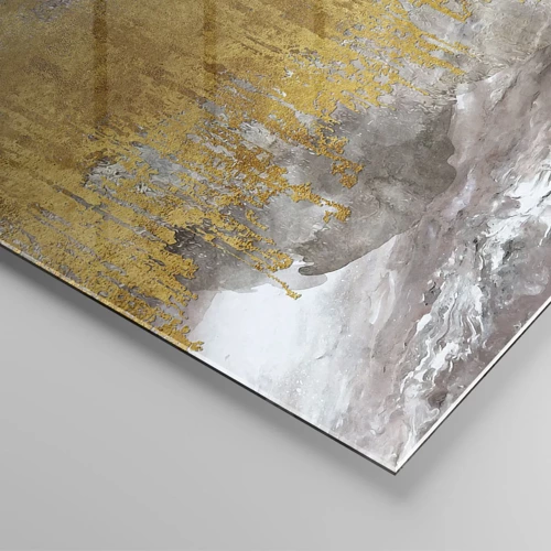 Obraz na skle - Zlatistý závan - 60x60 cm