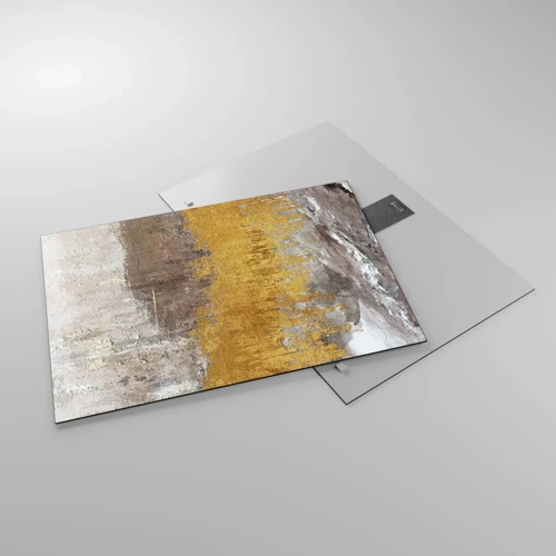 Obraz na skle - Zlatistý závan - 70x50 cm