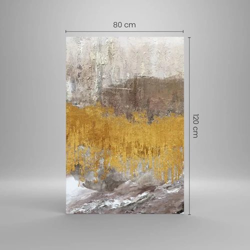 Obraz na skle - Zlatistý závan - 80x120 cm