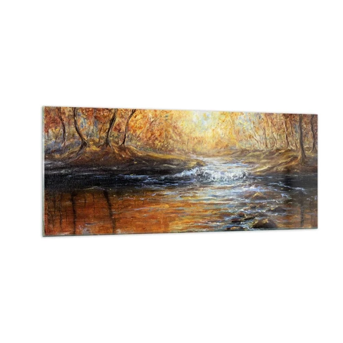 Obraz na skle - Zlatý potok - 100x40 cm