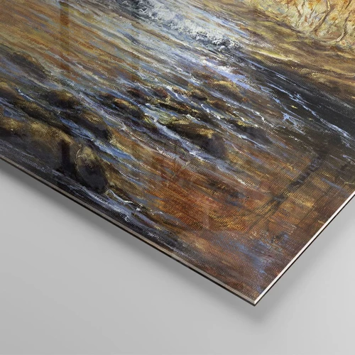 Obraz na skle - Zlatý potok - 100x40 cm
