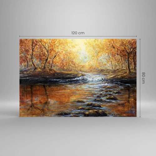 Obraz na skle - Zlatý potok - 120x80 cm