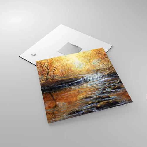 Obraz na skle - Zlatý potok - 30x30 cm