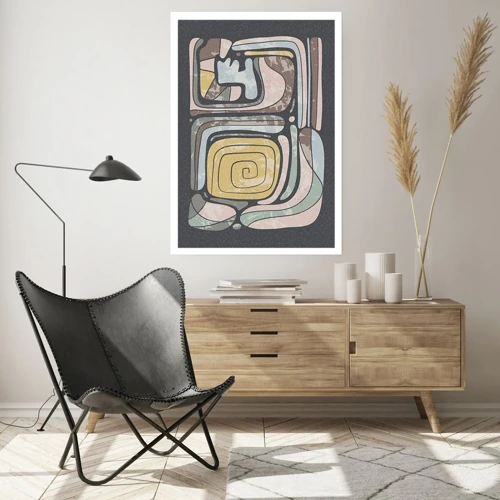 Plakát - Abstrakce v předkolumbovském duchu - 40x50 cm