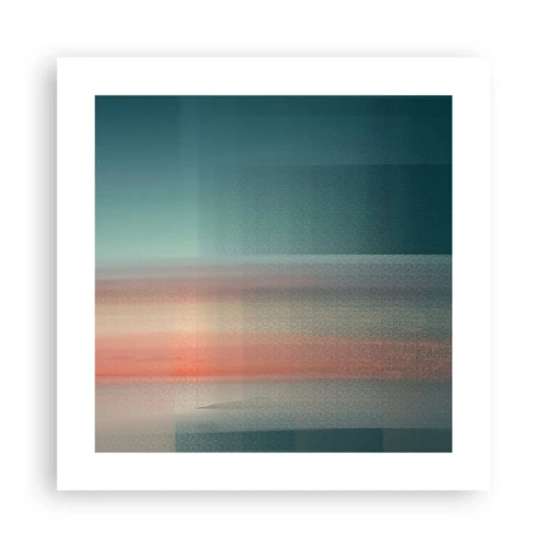 Plakát - Abstrakce: vlny světla - 40x40 cm
